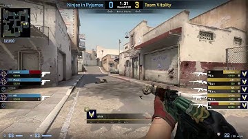 CS:GO POV Demo Vitality Shox (26/11) vs NiP (de_dust2)