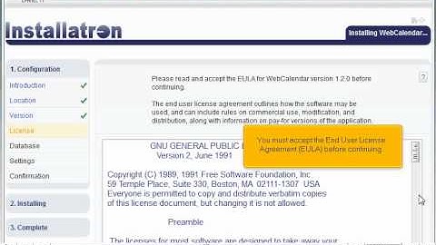 How to install WebCalendar in Installatron - Installatron Tutorials