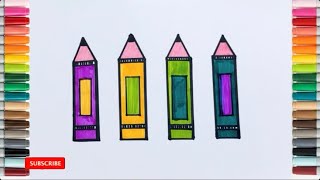 4 Magical Colour Pencils 🌈✏️ | Easy & Fun Drawing for Kids 