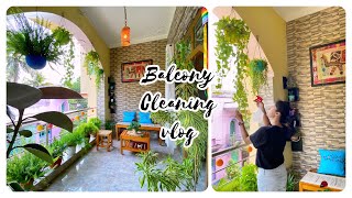 How I Clean My Balcony | Balcony Decorating Ideas | Indian Balcony Garden