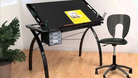 Studio Designs Futura Drafting Table with Glass Top