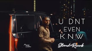 U_DNT_EVEN_KNW (Slow and Reverb) Prem Dhillon | Letest Punjabi song 2024