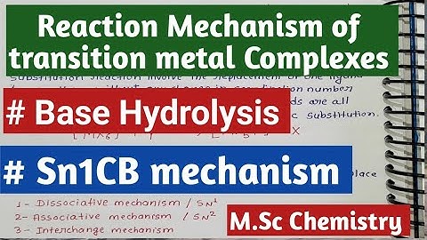 Base Hydrolysis ( Sn1CB mechanism?