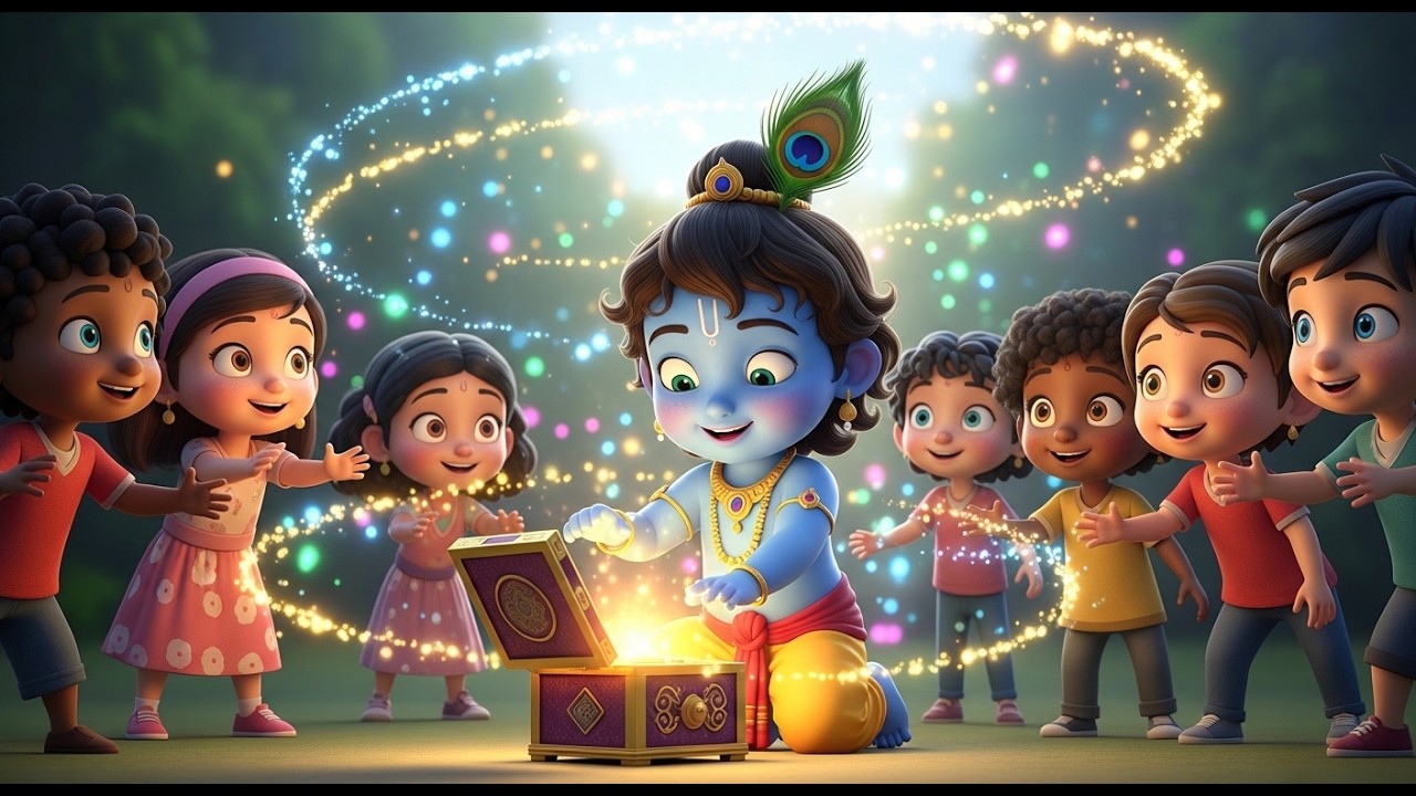 Shri Krishna Govind Hare Murari | Little Krishna Lullaby for Kids | Peaceful Sleep Bhajan 07