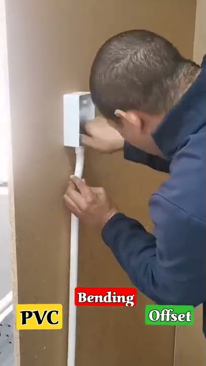 Bending PVC offset.