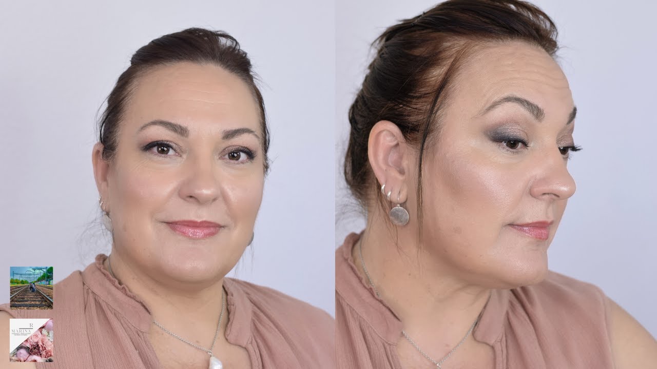 Maquillaje piel fresca, tonos rosados y grises