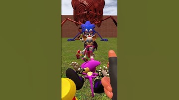 red allien  force  VS small size tapes and the hedgehod in garrys mod