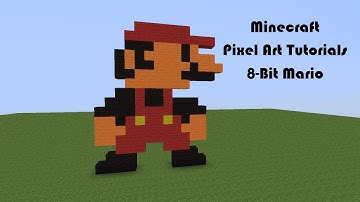 Minecraft Pixel Art Tutorials: 8-Bit Mario
