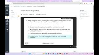 Module 4 Knowledge Check | Design Principles and Patterns for Data Pipelines | AWS Data Engineering