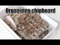 Organizing chipboard | Craft room organization
