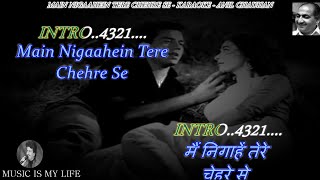 Main Nigaahein Tere Chehre Se Karaoke With Scrolling Lyrics Eng. & हिंदी
