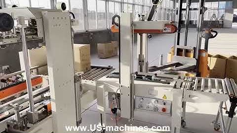 Self adaptive type different size carton case H type tape sealing machine packing line