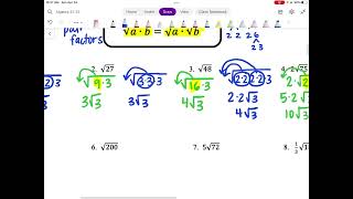 9.3 Algebra Notes: Simplify Radicals
