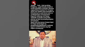 Jinggoy Estrada Bayani Ng Ikalawang Pagkakataon O Simbolo Ng Bulok Na Sistema Shorts Viral 
