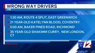 Two people arrested in separate wrong-way driving incidents