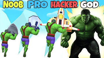 NOOB vs PRO vs HACKER vs GOD in Muscle Rush