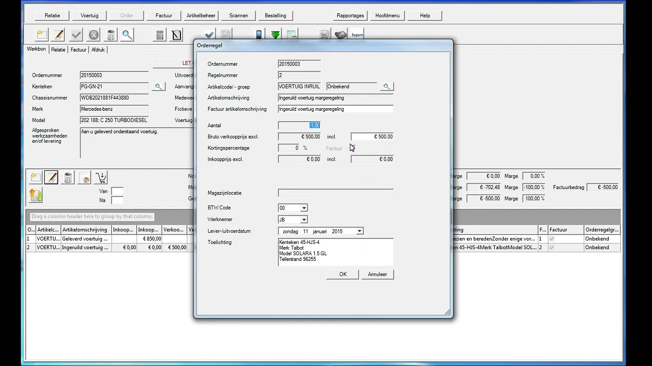 Margeverkoop - F5-Car garagesoftware F5-Software V4.0