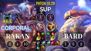 AXIZ Corporal Rakan vs Bard Sup - KR Patch 10.20