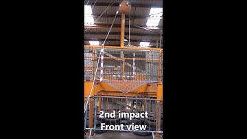 Impact tests on wire mesh panels