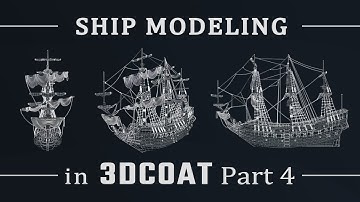 How to Create a Ship Model from Scratch using 3DCoat.  Part 4 - Unfolded sails modeling..