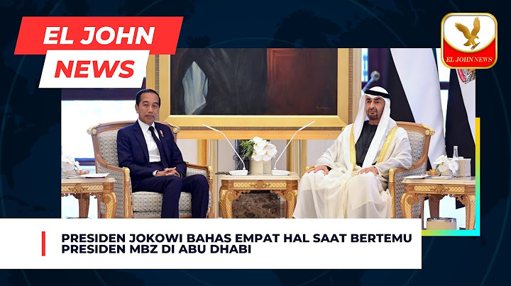 Presiden Jokowi Bahas Empat Hal Saat Bertemu Presiden MBZ di Abu Dhabi