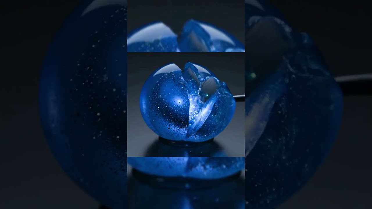 Galaxy Ice Orb Shatter 🌌❄️ | Oddly Satisfying Crystal Break 