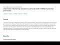 Information, Monitoring, Evaluation and Social Audit I MESA