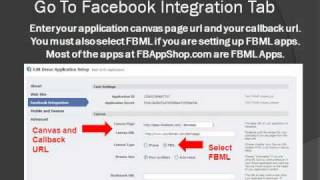 Facebook Application Setup Guide screenshot 1