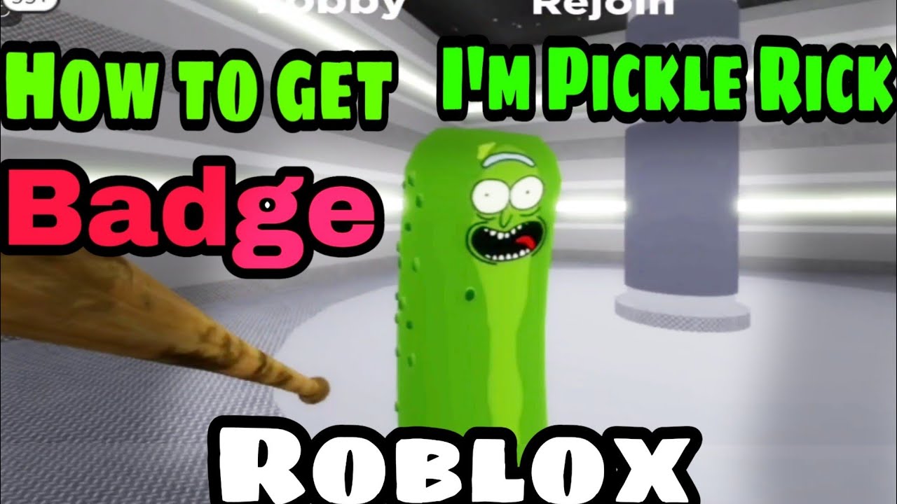 How To Get Pickle Rick I M Pickle Rick Badge Pickle Rick Morph In Piggy Roleplay Roblox Youtube - university of roblox badge