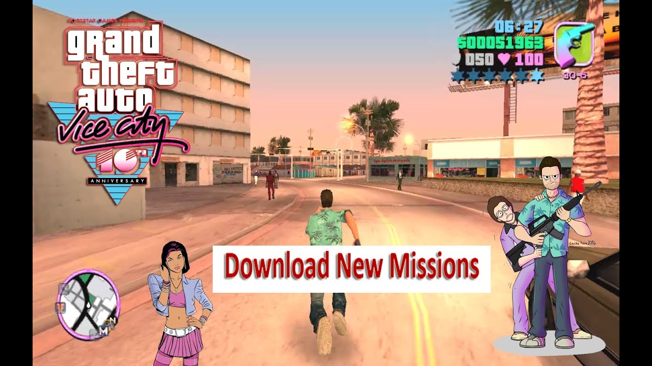 GTA Vice City New Missions Big Mission Pack Live Game Play - YouTube