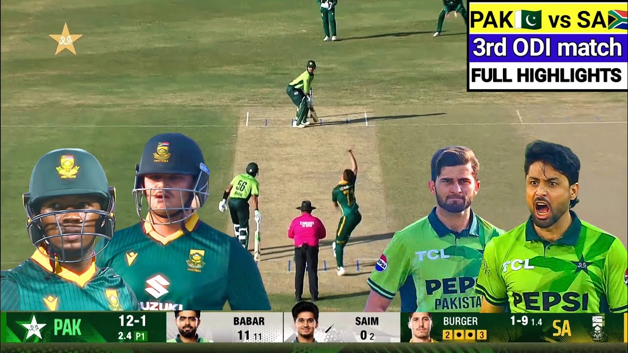 Pakistan vs south Africa 3rd ODI Match highlights | Sa vs Pak Match ...