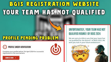 BGIS YOUR TEAM HAS NOT QUALIFIED ROUND 1 PROBLEM | BGIS PROFILE PENDING PROBLEM