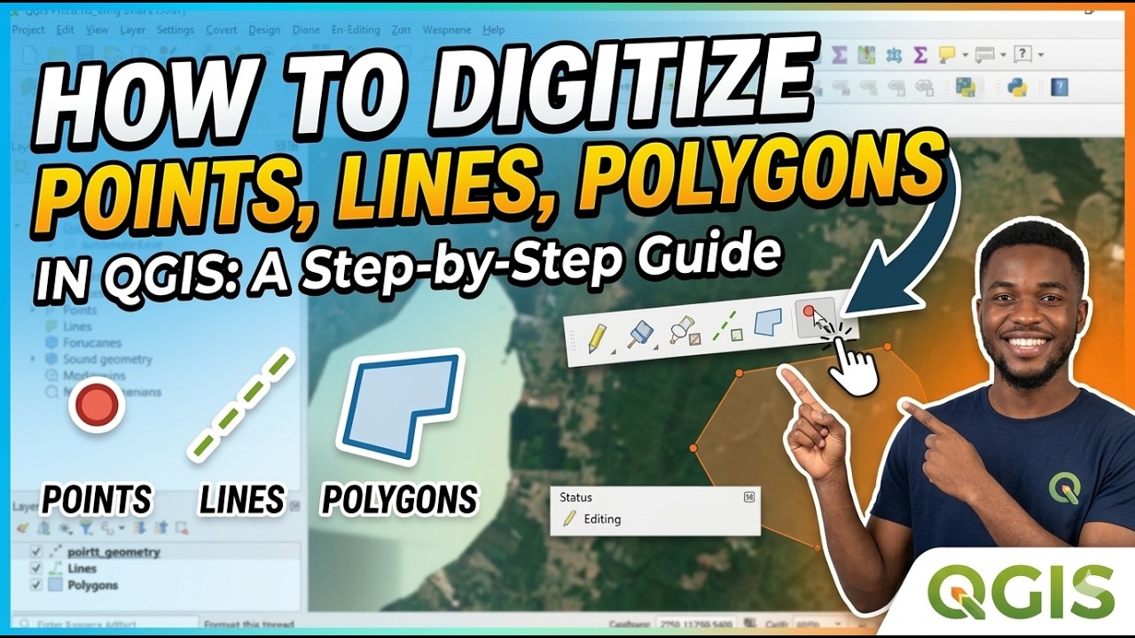 How to Digitize Points, Lines & Polygons in QGIS (Complete Tutorial ...