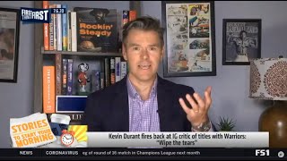 Kevin Wildes REACT to Kevin Durant fires back at IG critic of titles with Warriors: &quot;Wipe the tears&quot;