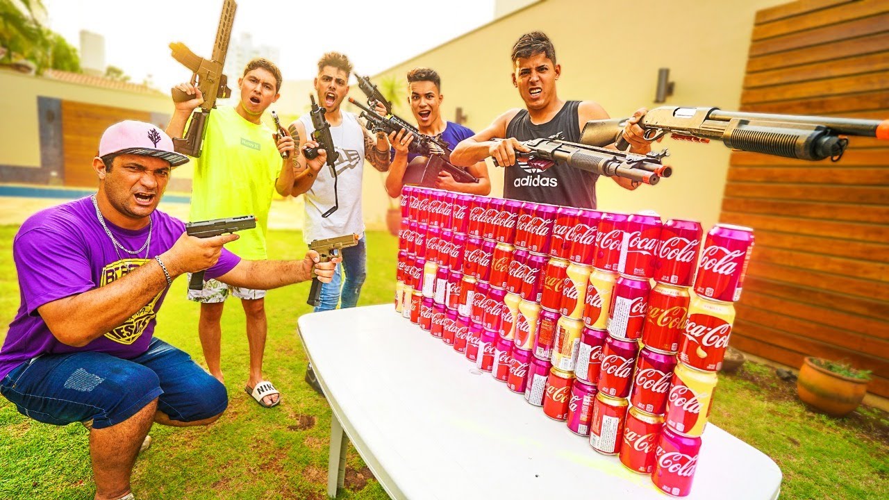 MEGA PAREDE DE COCA COLA VS TODAS MINHAS AIRSOFTS