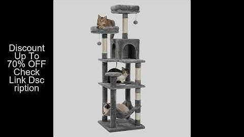 Multi-Level Cat Tree with Scratching Posts, Cozy Hammock, Plush Cat Tower for Indoor, Cat Condo Bed,