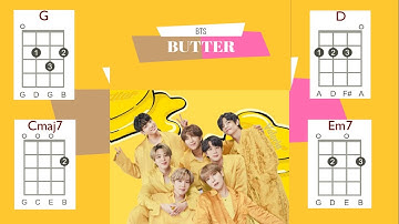 BTS-Butter ukulele tutorial