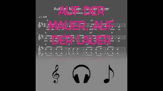 #Shorts: Lied: Auf der Mauer, auf der Lauer (Kinderlied / Melodie, Akkorde, Noten,Text)