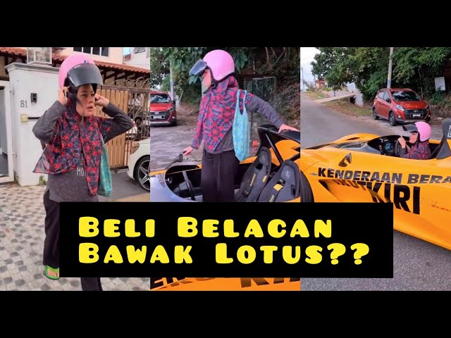 SELAMBA JER, Sharifah Shahirah Pegi Kedai Bawak Kereta Sport..Siap Pakai Helmet Pink class=