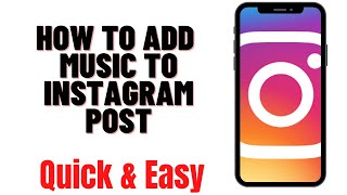HOW TO ADD MUSIC TO INSTAGRAM POST in 2024