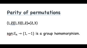 Parity of permutations
