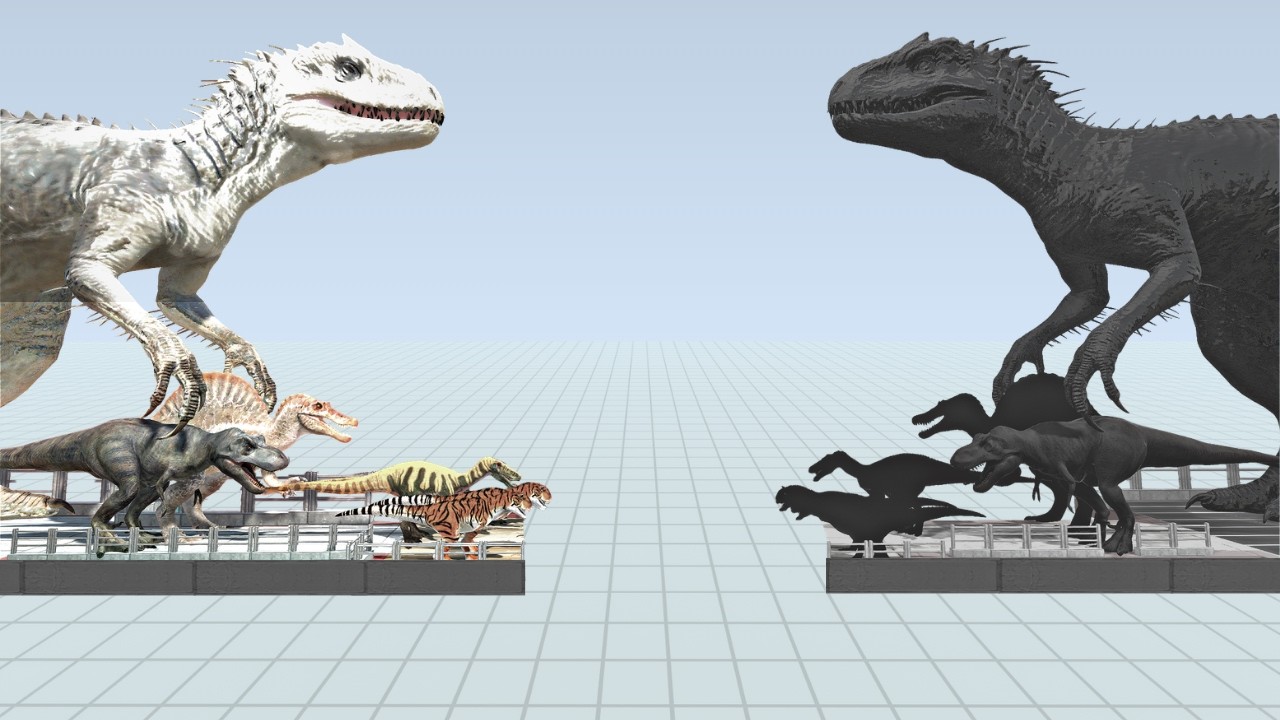 Dinosaur Bridge Challenge | Shadow Version vs Indominus Rex | ARBS