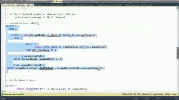 tSQL Training: 70 461 - Section 1 Review