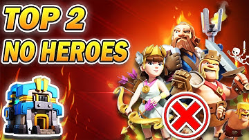 TH12 Top 2 NO HEROES Attack Strategies 2025 | Easiest Town Hall 12 Without Heroes Strategies (COC)