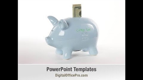Piggy Bank PowerPoint Template Backgrounds - DigitalOfficePro #05644