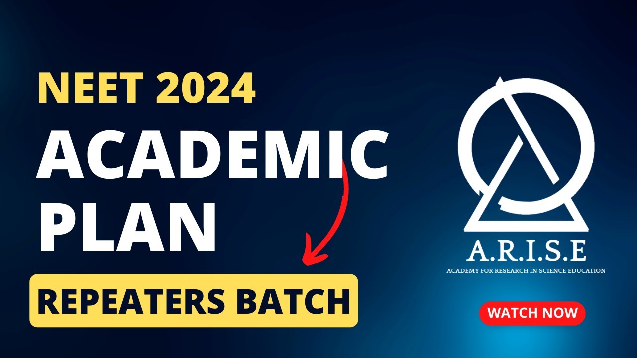 Academic Plan | ARISE Repeaters Program 2024 | ARISE Entrance - YouTube