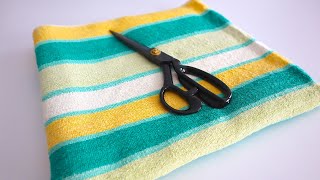 Stop throwing away old towels. They will also serve you in a new way in the bathroom.