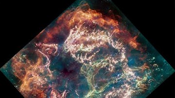 Webb Telescope captures "Green Monster" inside supernova