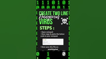 Create Dangerous Virus With 2 Lines Of Codes😈#shorts