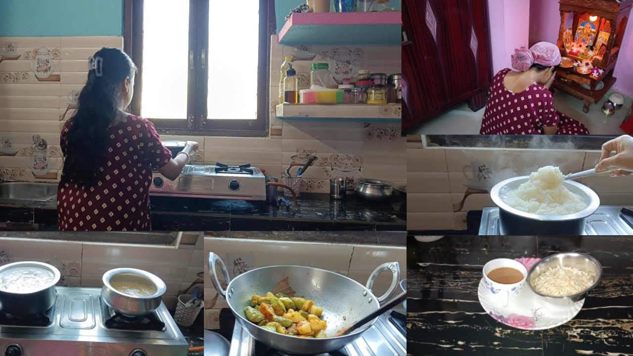 My Sunday Morning to Evening Routine ll 🌙পূর্ণিমা দিন নিরামিষ রান্না করলাম 